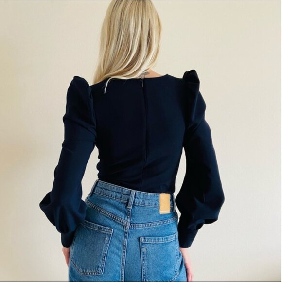 Zara Voluminous Puff Sleeve Square Neckline Top Size XS,S NEW WITH TAG! - Picture 3 of 8